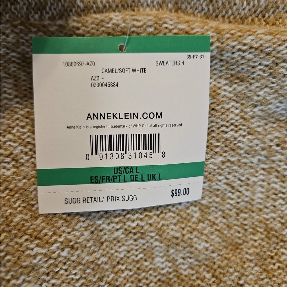 Anne Klein Beige Turtleneck Sweater - Picture 3 of 6